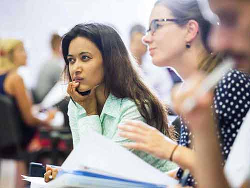 Woman sitting at computer